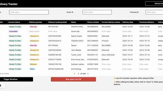 Our Retool Application Developers Simplified D2C Ecommerce Order Tracking for Hugg Beverages