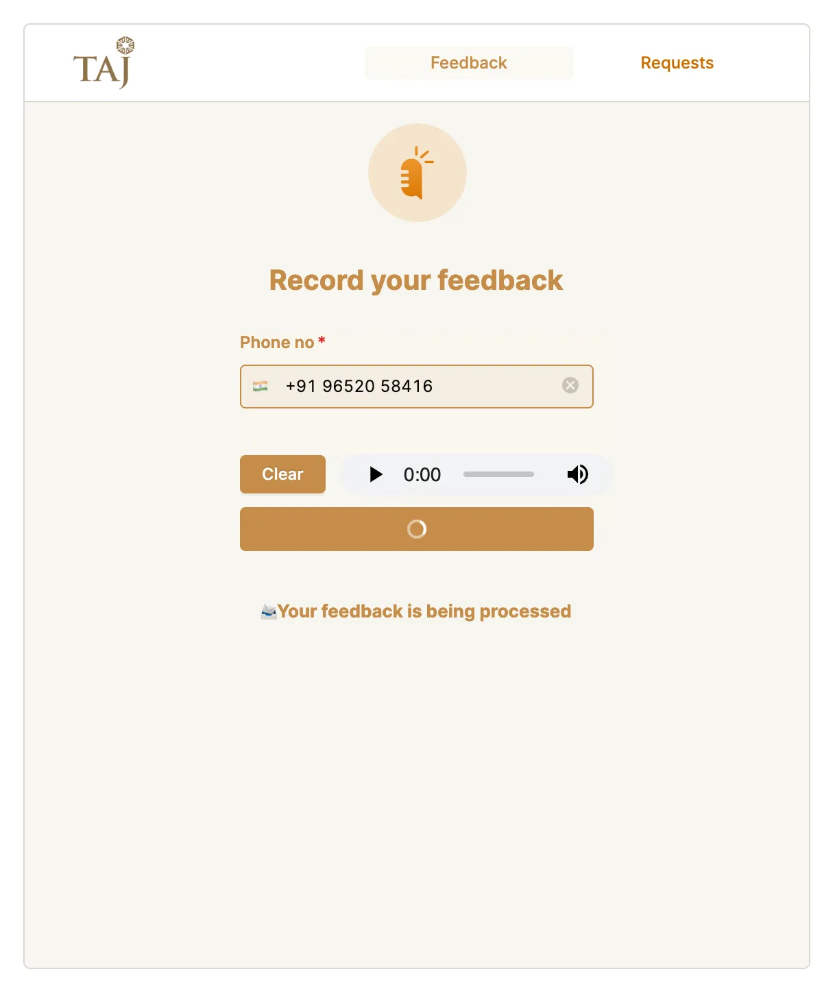 AI voice feedback processing