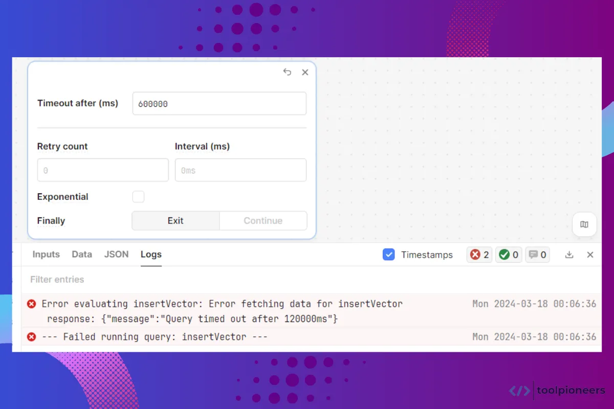 Increasing and Extending Query Timeout in Retool