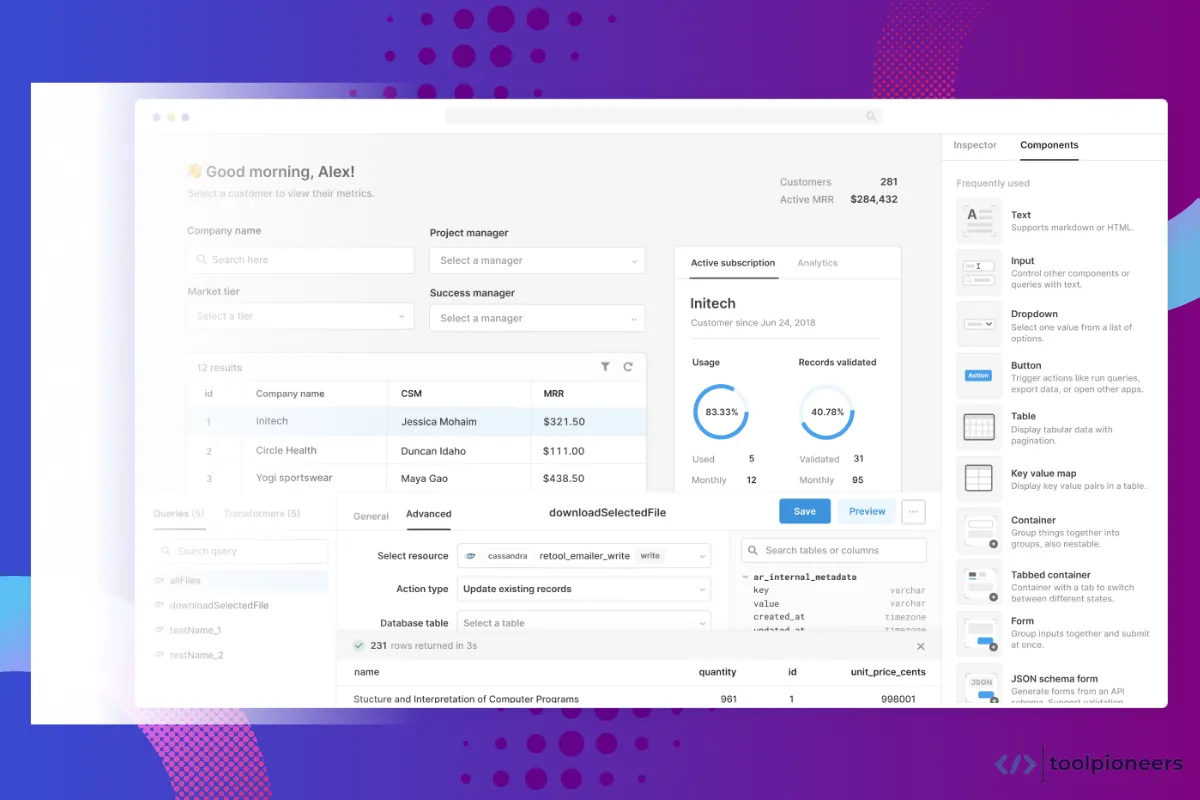 Creating a CRUD App from Retool Google Sheets Data