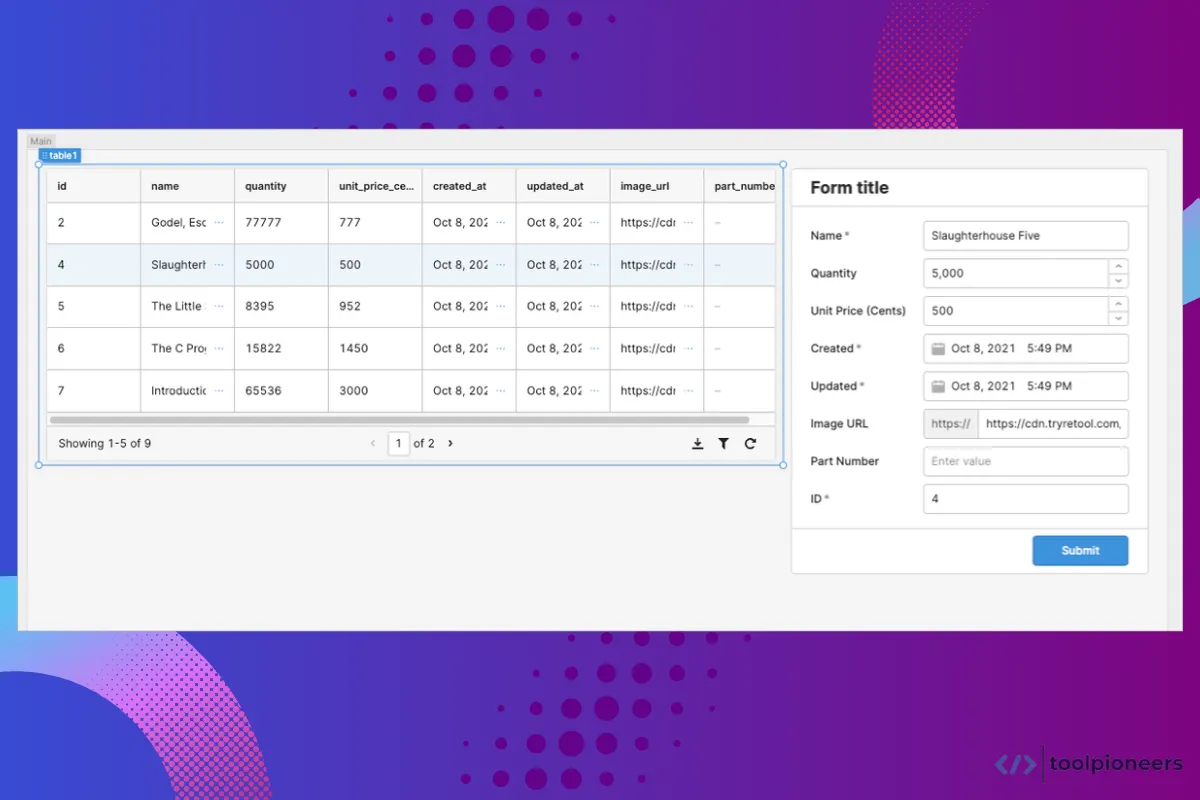 Building Custom Forms Using SQL Database With Retool