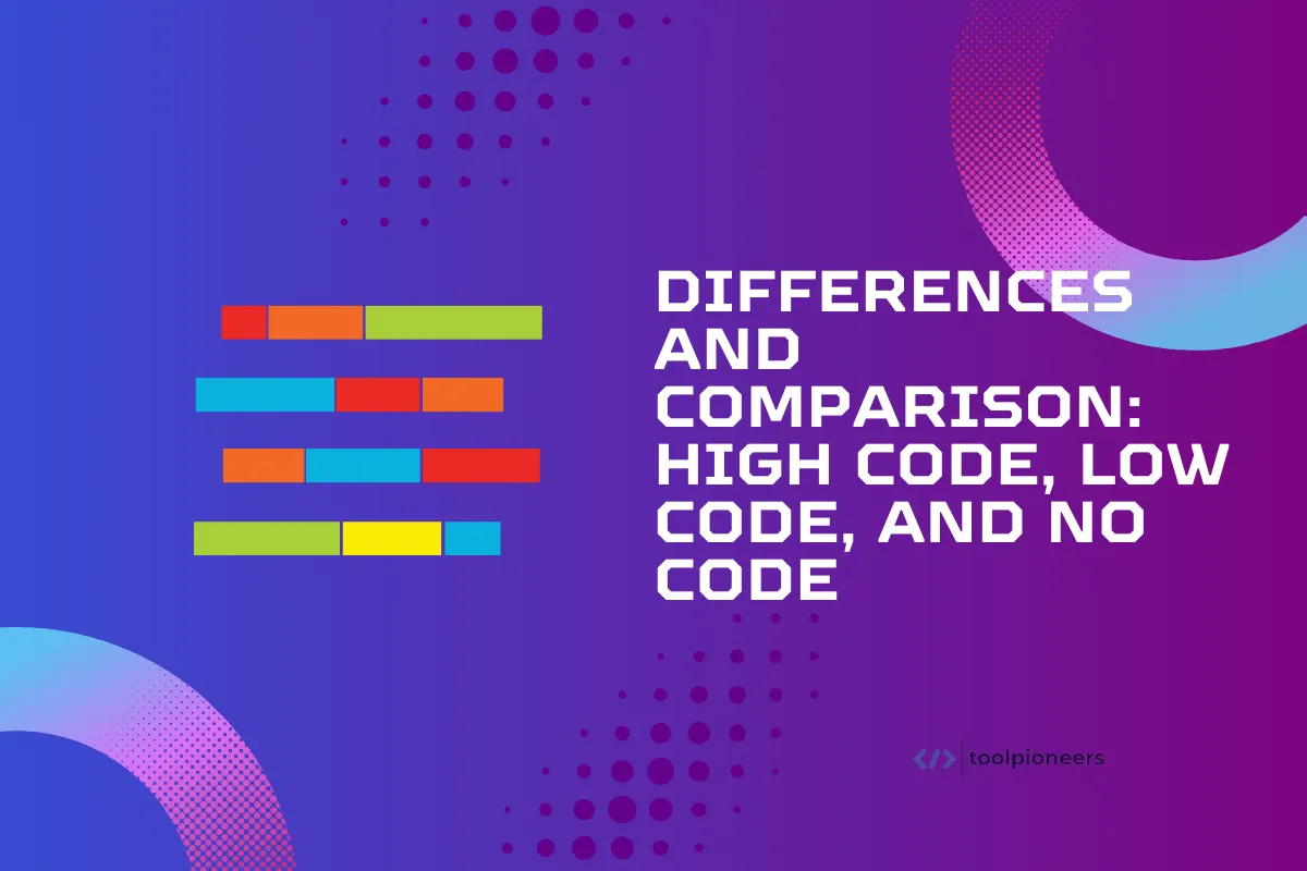 Differences and Comparison: High Code, Low Code, and No Code
