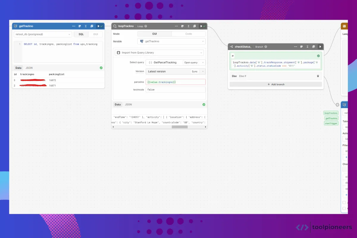 Using Loop Block for Data Iteration and API Calls in Retool