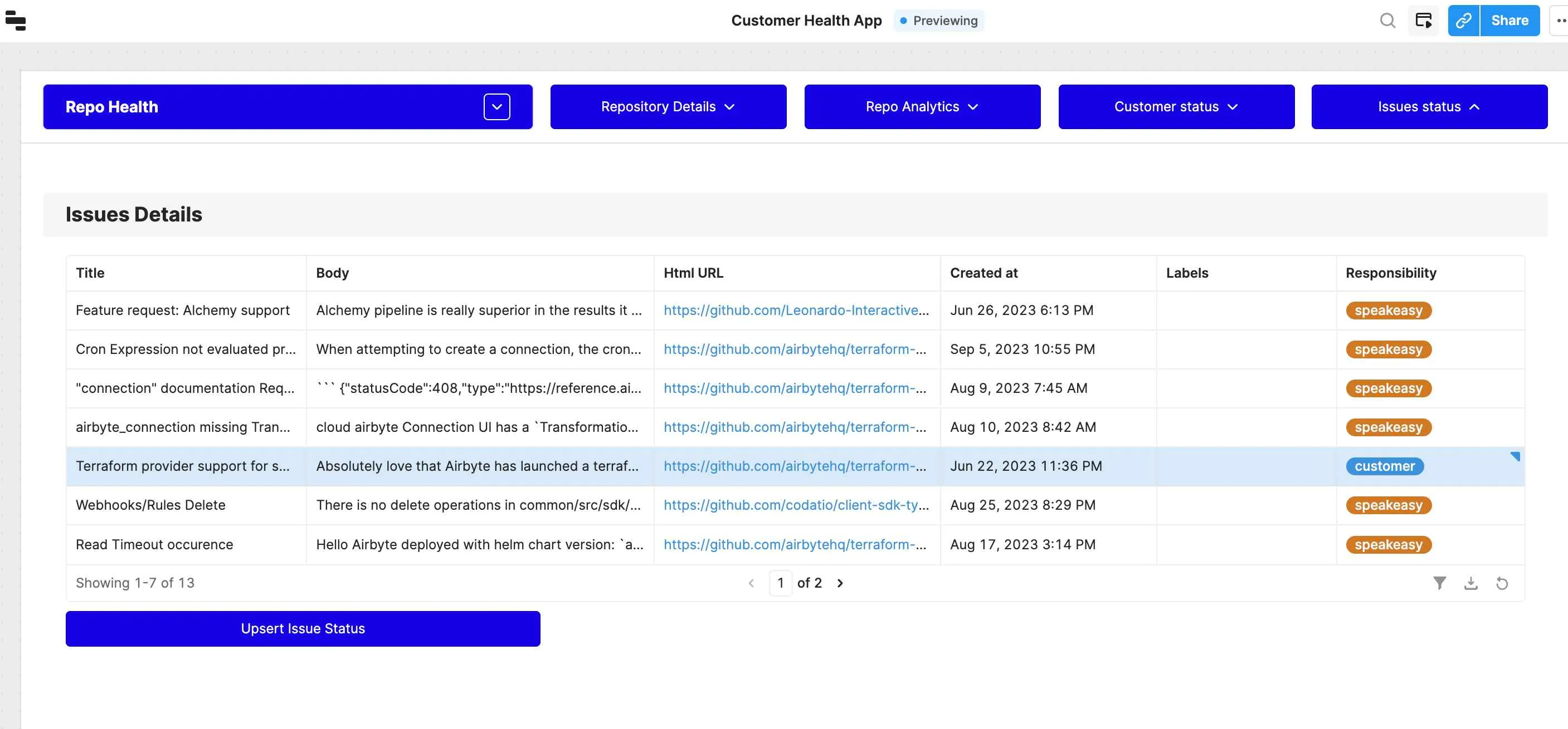 Dashboard for assigning responsibility - Retool Developers Toolpioneers